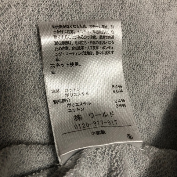 INDEX JAPAN sz S Cold Shoulder Gray Sweatshirt - Picture 8 of 8